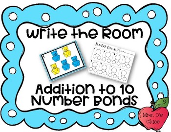 Preview of Write the Room Number Bonds Task Cards