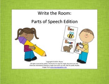 parts of speech write the room