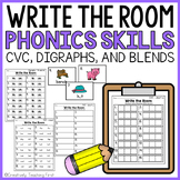 Write the Room Phonics CVC, Blends, Digraphs