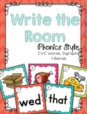 Write the Room Phonics Style - CVC Words, Digraphs, and Blends