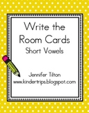 Write the Room Picture & Word Cards for Short Vowels