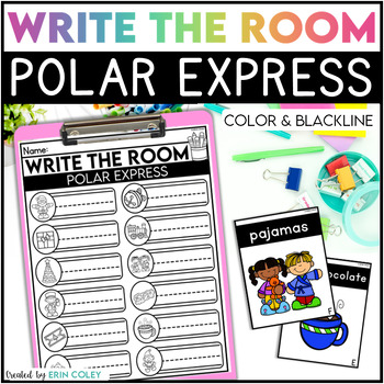 Preview of Write the Room: Polar Express Vocabulary - Differentiated Literacy Center