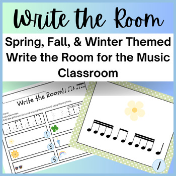 Preview of Write the Room - Quarter, Eighth, Quarter Rests, and Sixteenth Notes!
