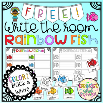 FREE Write the Room Monster Color Words Activity