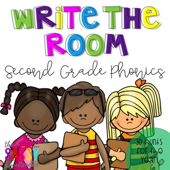 Preview of Write the Room - Second Grade Phonics (30 Hunts for the Year!)