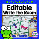 Write the Room: Sight Words - Garden Insects Bugs {Editable}