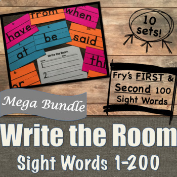 Preview of Write the Room Sight Words [Penmanship] Mega Bundle