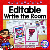 Write the Room: Sight Words - Valentine's Day {Editable}