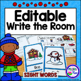 Write the Room: Sight Words - Winter Cabin {Editable}