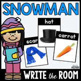 Write the Room Snowman Winter Vocabulary Literacy Center A