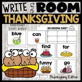Write the Room Thanksgiving Kindergarten Sight Words Prepr