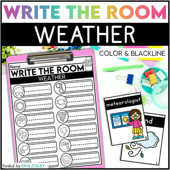 Preview of Write the Room: Weather Vocabulary - Differentiated Literacy Center