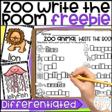 Write the Room-Zoo Animal Themed FREEBIE!
