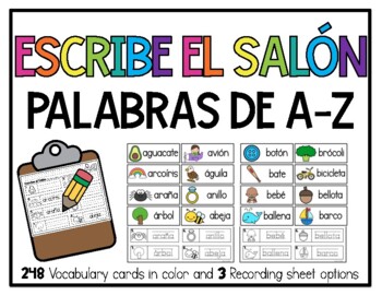 Preview of Write the Room in Spanish from A-Z Escribe el salon de A-Z