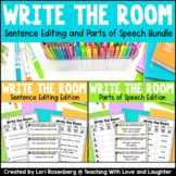 Write the Room Parts of Speech and Sentence Editing Bundle