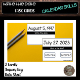 Write the date task cards-2 Levels