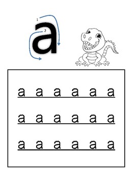 Preview of Write the letter a-z and coloring