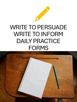 Preview of Write to Persuade and Write to Inform Daily Writing Practice