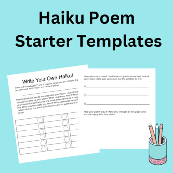 Preview of Write your own Haiku Poem template 
