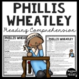 Writer Phillis Wheatley Biography Reading Comprehension Wo
