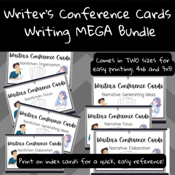Preview of Nonfiction and Narrative Writing Strategy Cards- Mega Bundle!