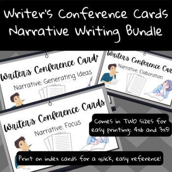 Preview of Narrative Writing Strategy Cards- Elaboration, Focus, Generating Ideas Bundle