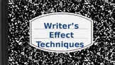 Writer's Effect - Identifying writer's technique