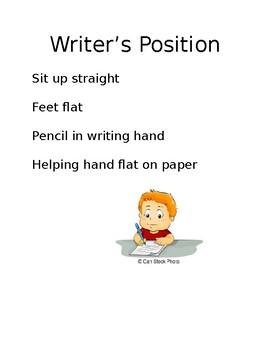 Preview of Writer's Position Poster