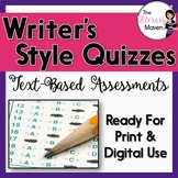 Writer's Style Quizzes: Text-Based Assessments