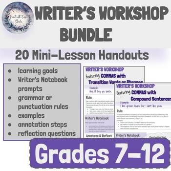 Preview of Writer's Workshop Bundle- 20 Lessons to Improve Grammar & Punctuation