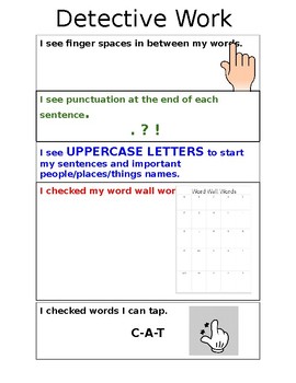 Preview of Writer's Workshop Editing Checklist and Word Wall Words