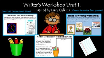 Preview of Kindergarten Writer's Workshop: Inspired by Lucy Calkins and Common Core Aligned