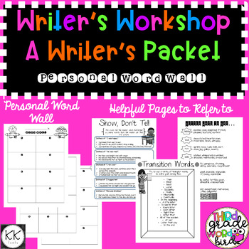 Preview of Writer's Workshop Personal Word Wall (EDITABLE)