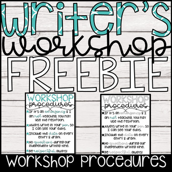 Preview of Writer's Workshop Rules & Procedures FREEBIE