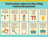 Writer's Workshop- Writing a Powerful Introduction Anchor Chart