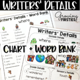 Details Chart and Word Bank for Writers Workshop