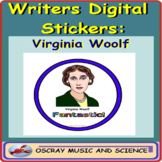 Writers Digital Stickers for Distance Learning: Virginia Woolf