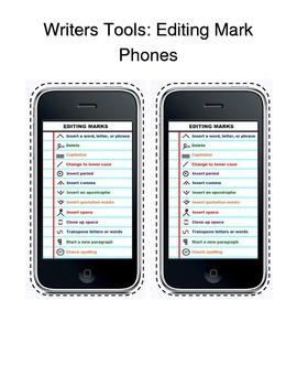 Preview of Writers Editing Marks "Phone"