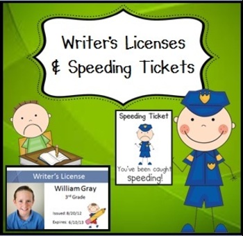 Preview of Writer's Licenses and Speeding Tickets