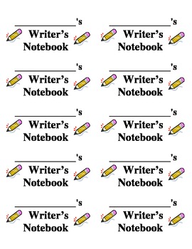 Preview of Writer's Notebook Labels