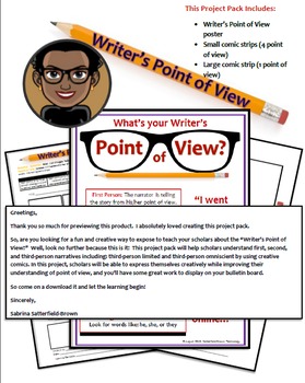 Preview of Writer's Point of View (Project Pack)