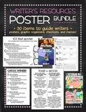 Writer's Resources BUNDLE WITH EXTRAS: posters + handouts for a writer's corner