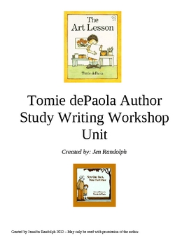 Preview of Writer's Workshop Author Study Unit