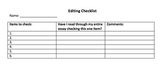 Writer's Workshop Editing Checklist-BLANK
