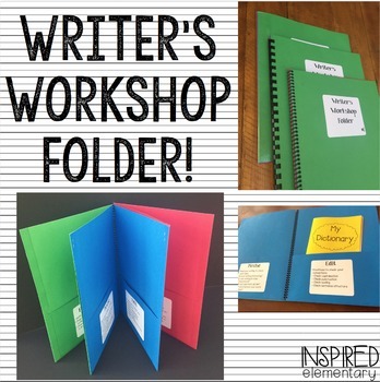 Preview of Writing Folder Writer's Workshop Writing Folders Set!
