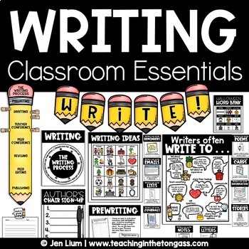 Preview of Writing Process Lesson Plans Posters Templates Pencil Bulletin Board