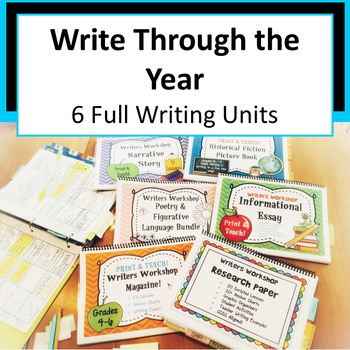 Preview of Writers Workshop Bundle - Write Through the Year with 6 Full Units {Common Core}