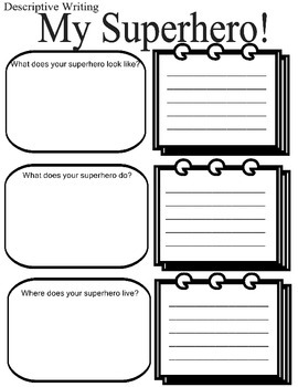 writers workshop writing templates superhero theme grades 1 4