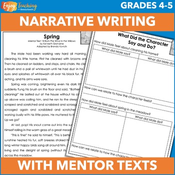 Preview of Narrative Writing Activities with Mentor Texts - The Wind in the Willows
