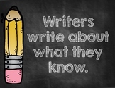 Writers Write About What They Know-Chalkboard Style